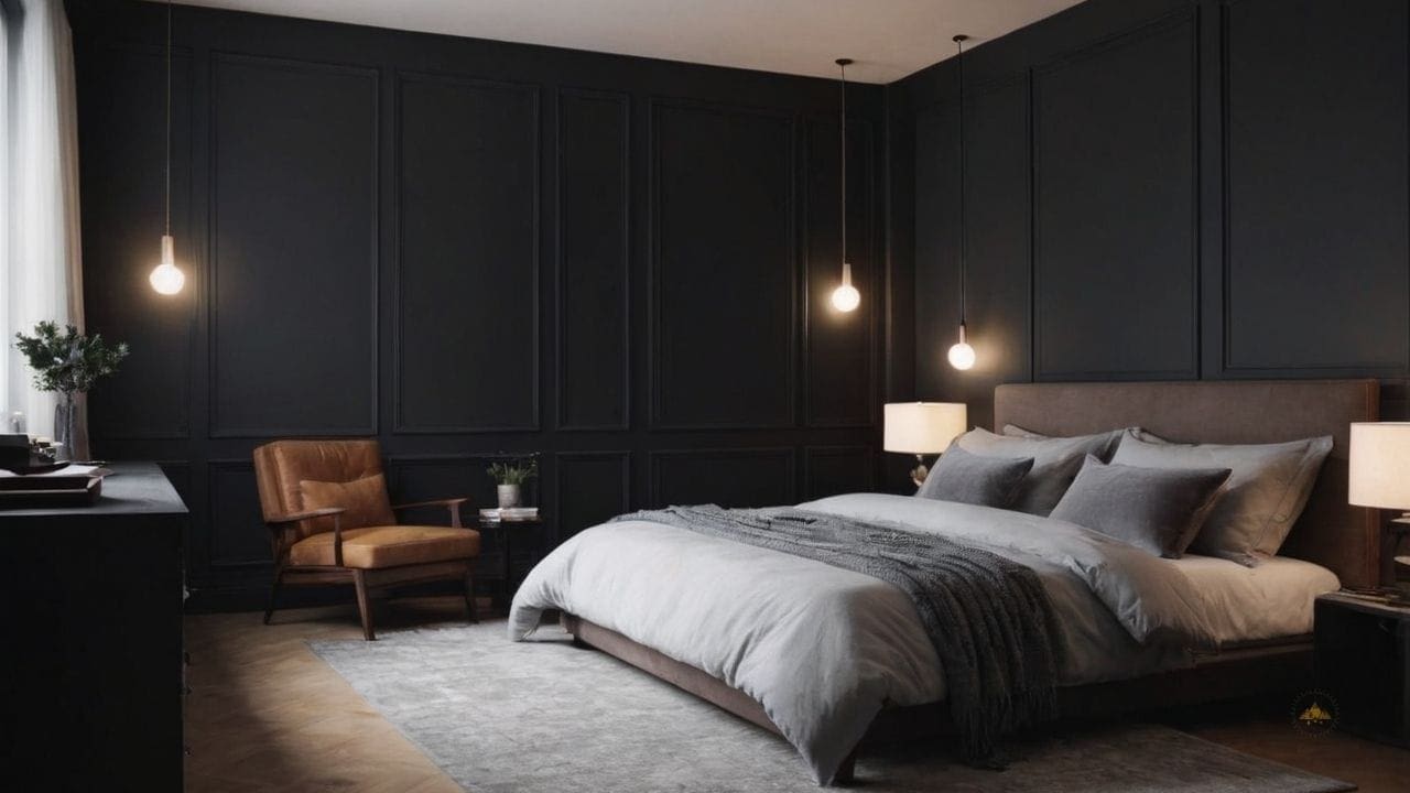 42. Quarto preto proporciona ousadia