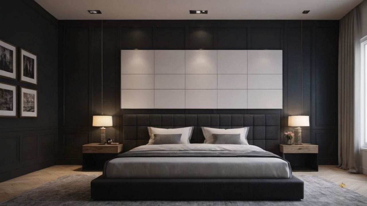 53. Quarto preto proporciona monocromático