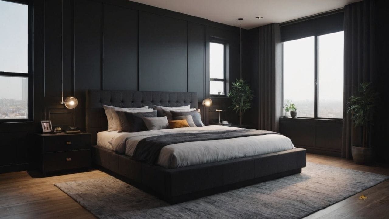 56. Quarto preto proporciona versatilidade