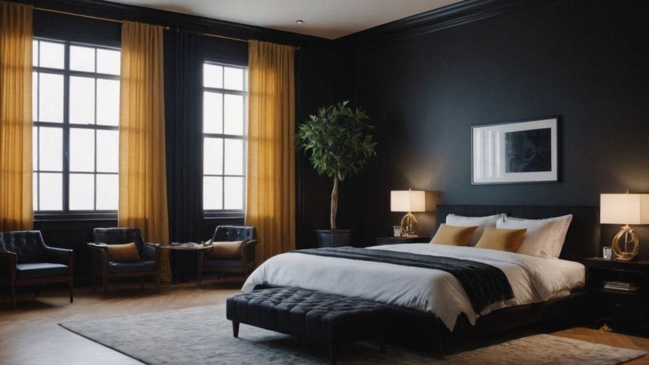 67. Quarto preto proporciona industrial
