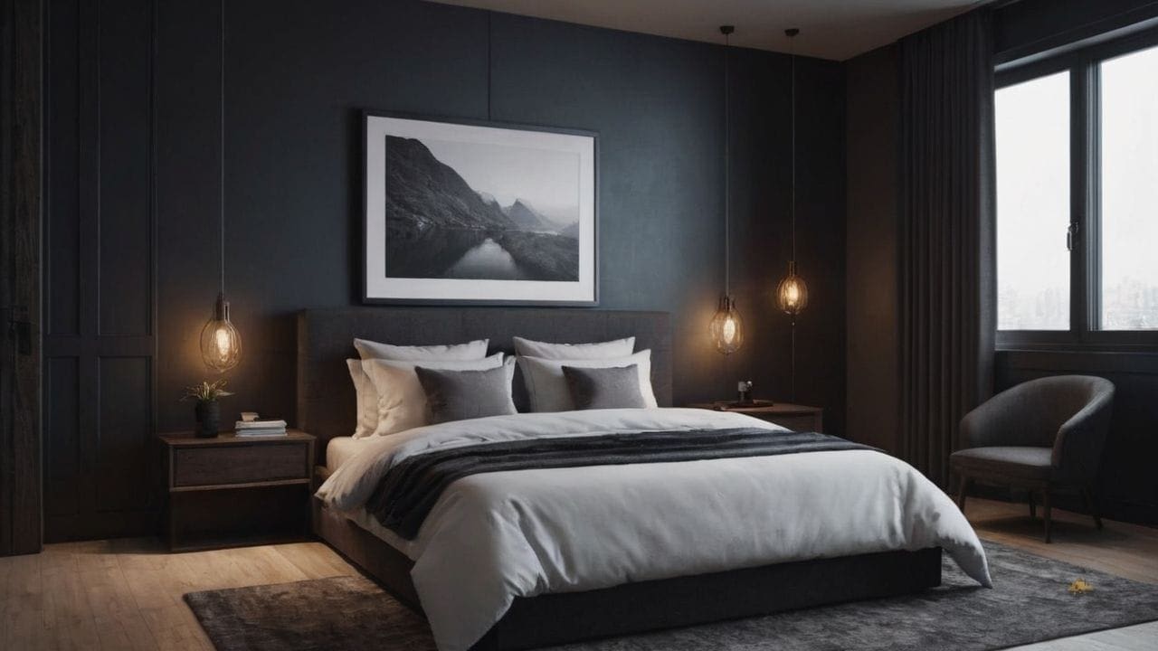 7. Quarto preto proporciona iluminação