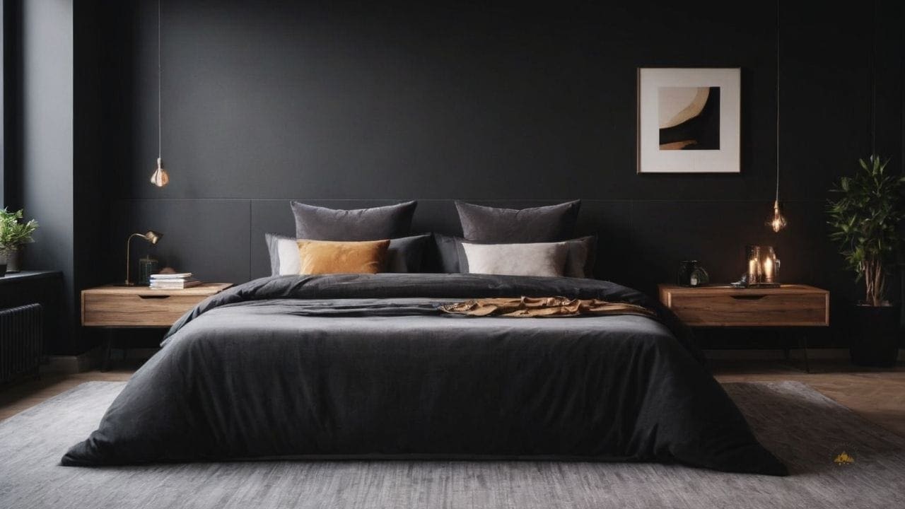 71. Quarto preto proporciona fundo