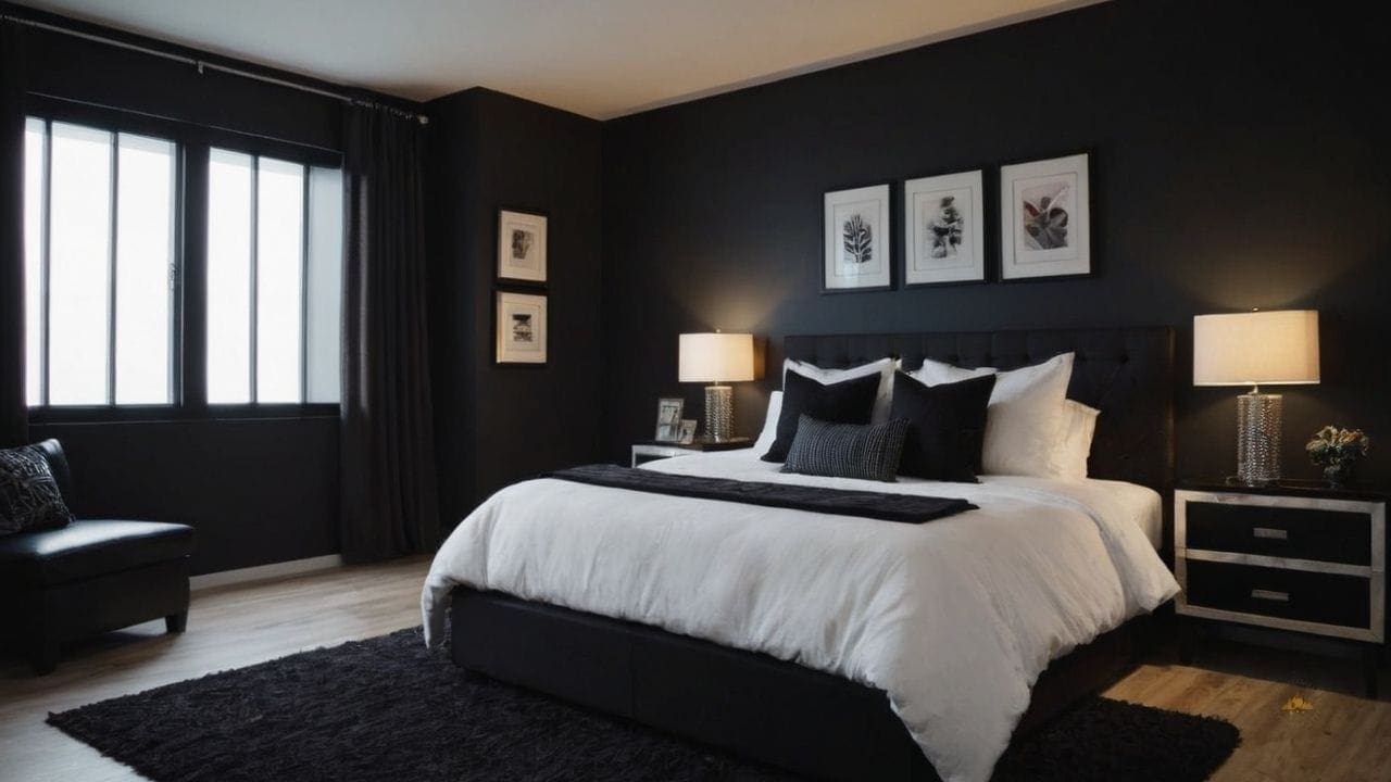 78. Quarto preto proporciona simplicidade