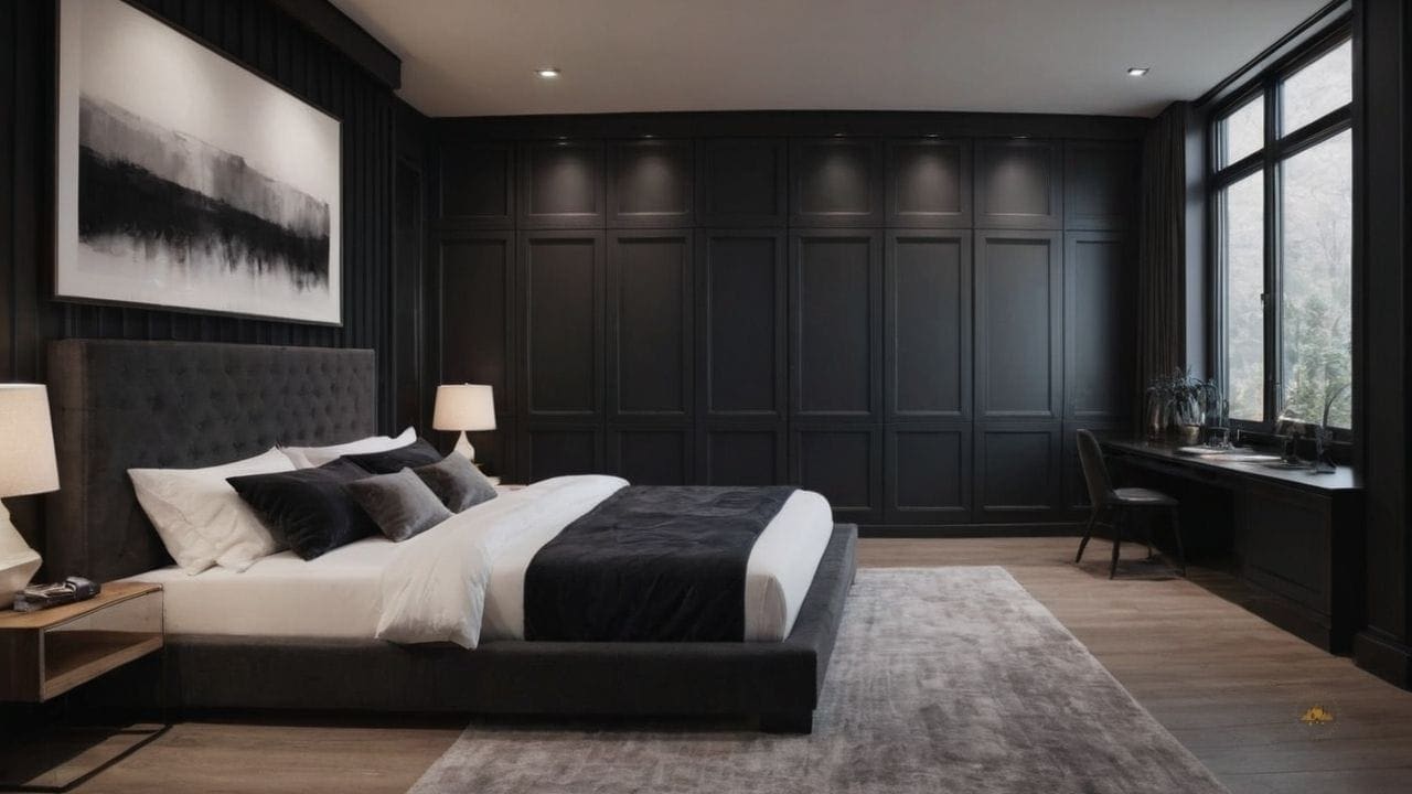 80. Quarto preto proporciona temática