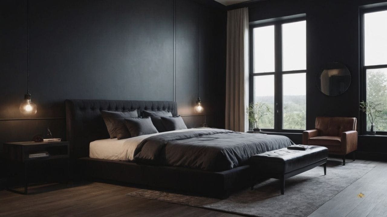 82. Quarto preto proporciona monocromático