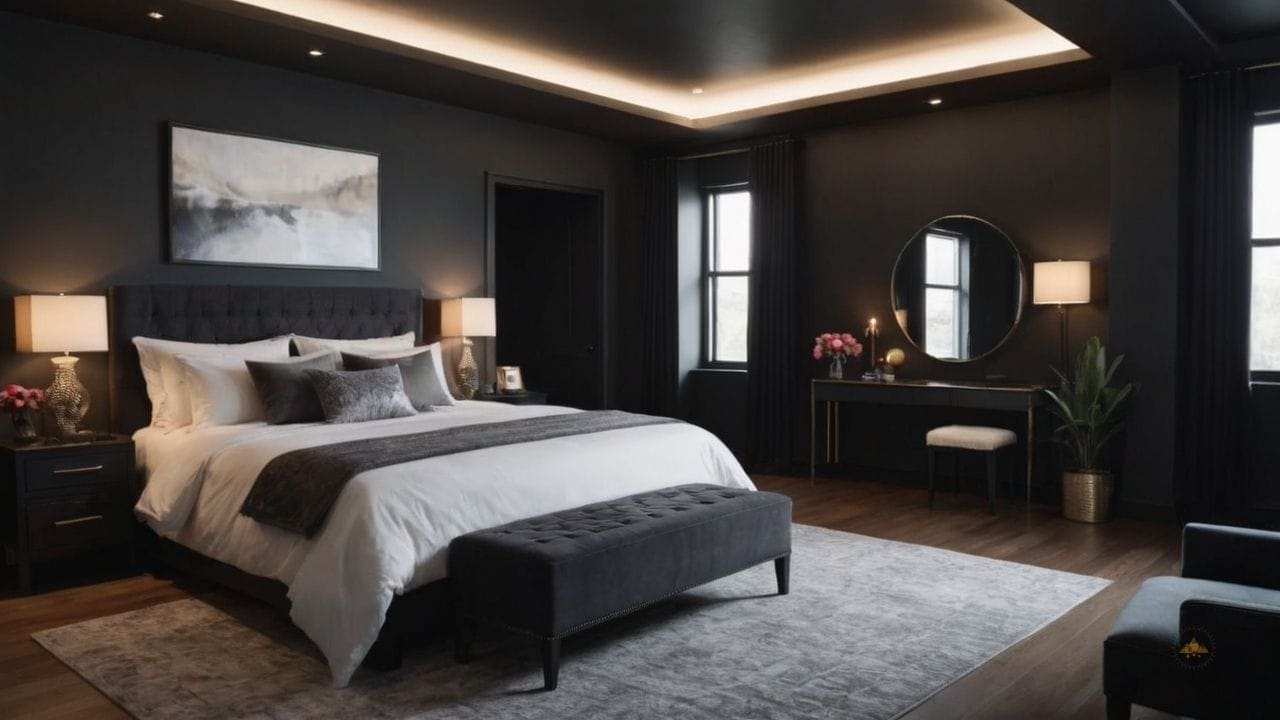 84. Quarto preto proporciona profundidade