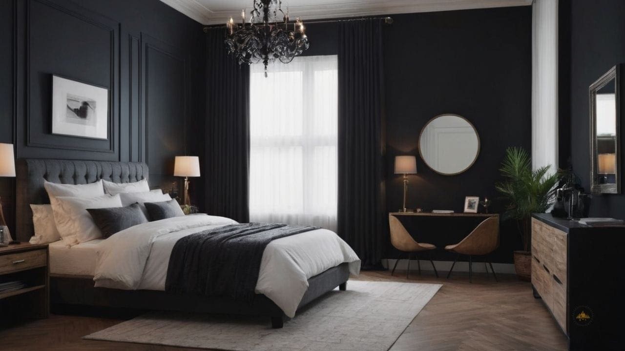 89. Quarto preto proporciona elegância