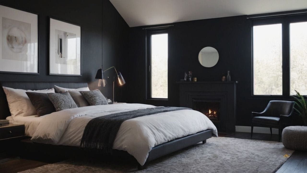 9. Quarto preto proporciona drama