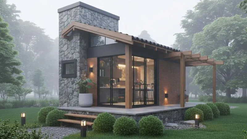 Projeto Chalé Romã - Planta Pronta | 23 m²