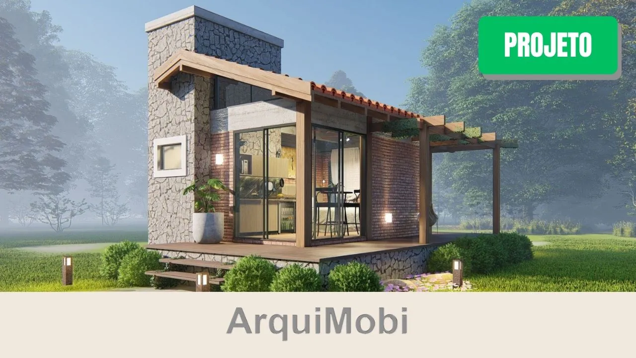 Projeto Chalé Romã - Planta Pronta | 23 m²