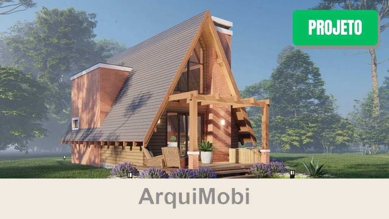 Projeto Chalé Suíça - Planta Pronta 60 m²