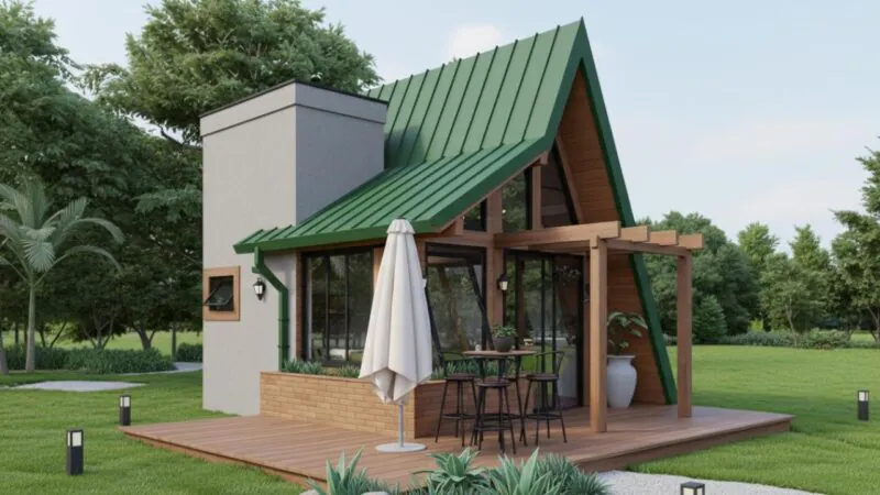 Projeto Chalé Europa - Planta Pronta 27 m²