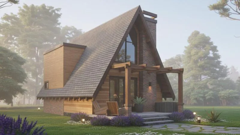 Projeto Chalé Suíça - Planta Pronta 60 m²