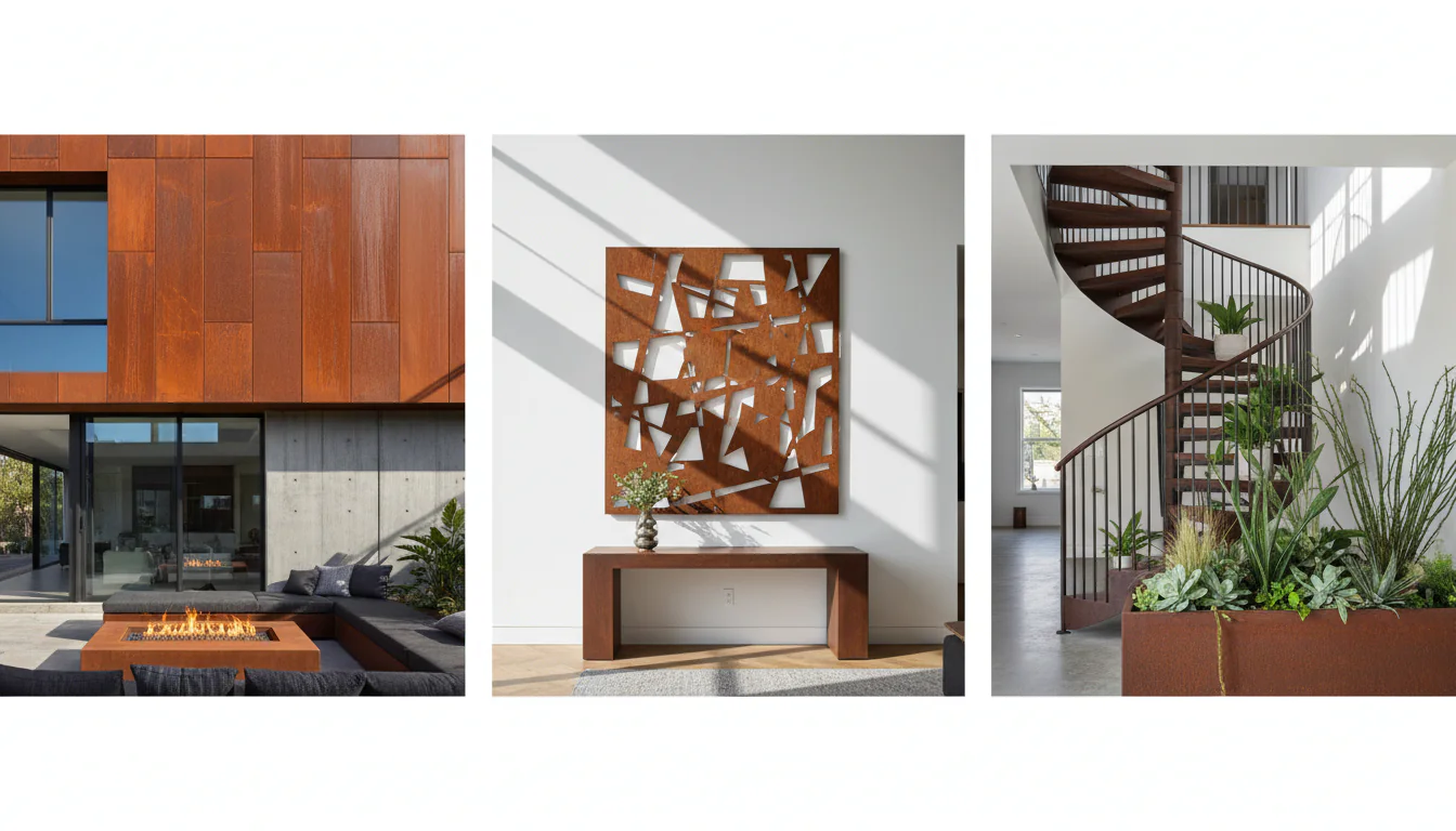 Aço corten na decoração: aplicações surpreendentes