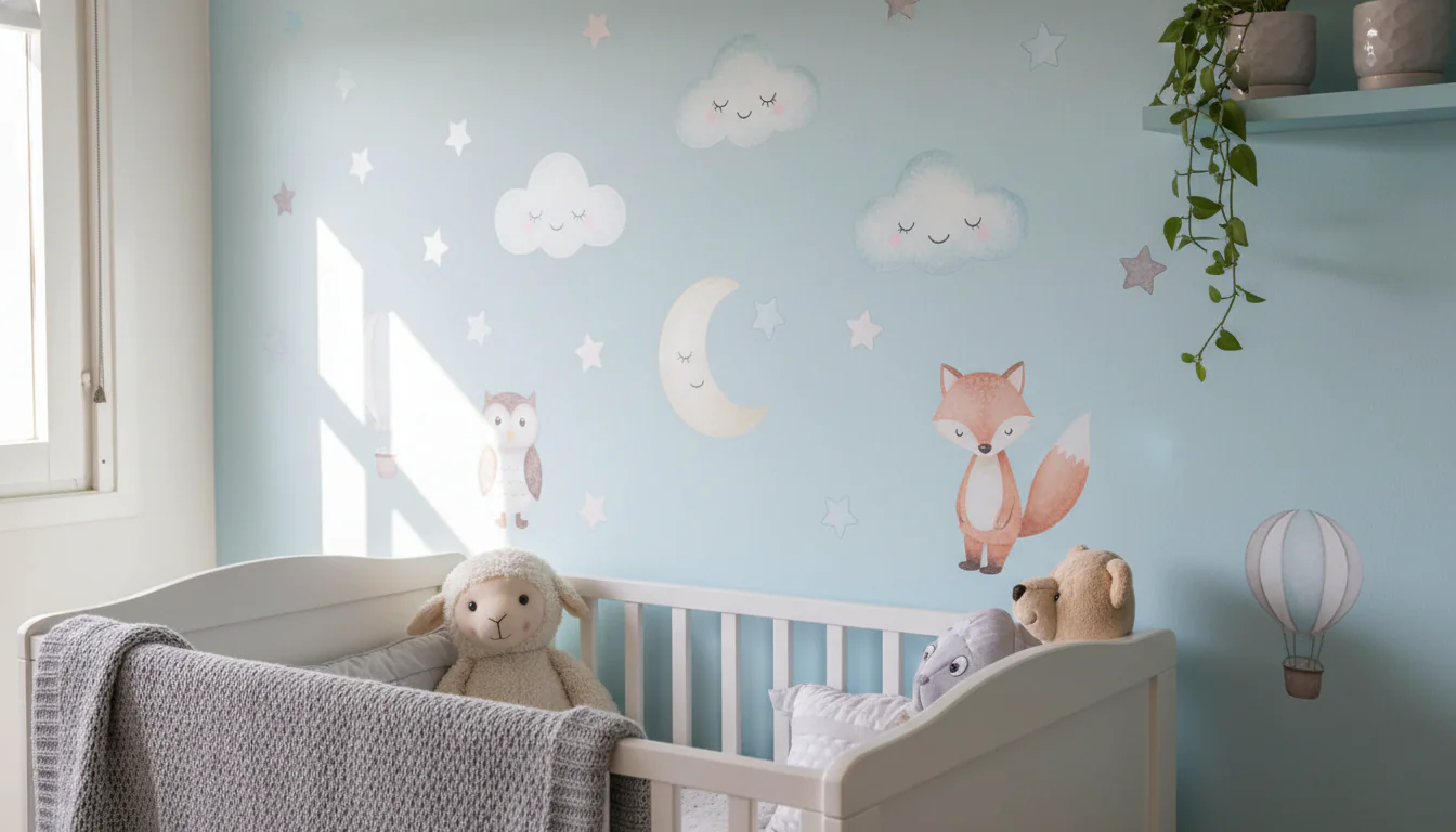 Decoração infantil: adesivos fofos para bebês Decoração infantil: adesivos fofos para bebês