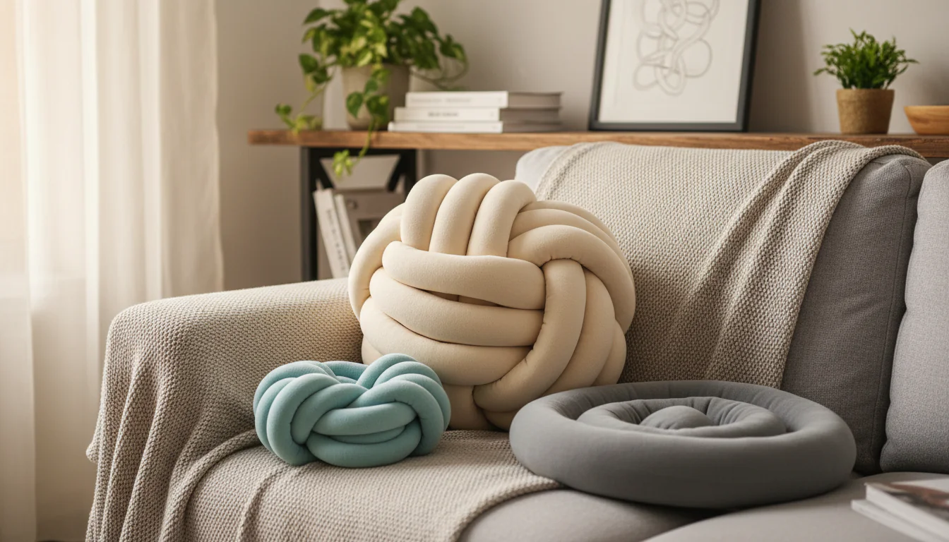 Almofada decorativa em nó: projetos simples e criativos