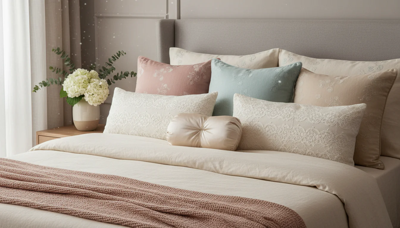 Almofadas para cama: propostas delicadas de decoração Almofadas para cama: propostas delicadas de decoração