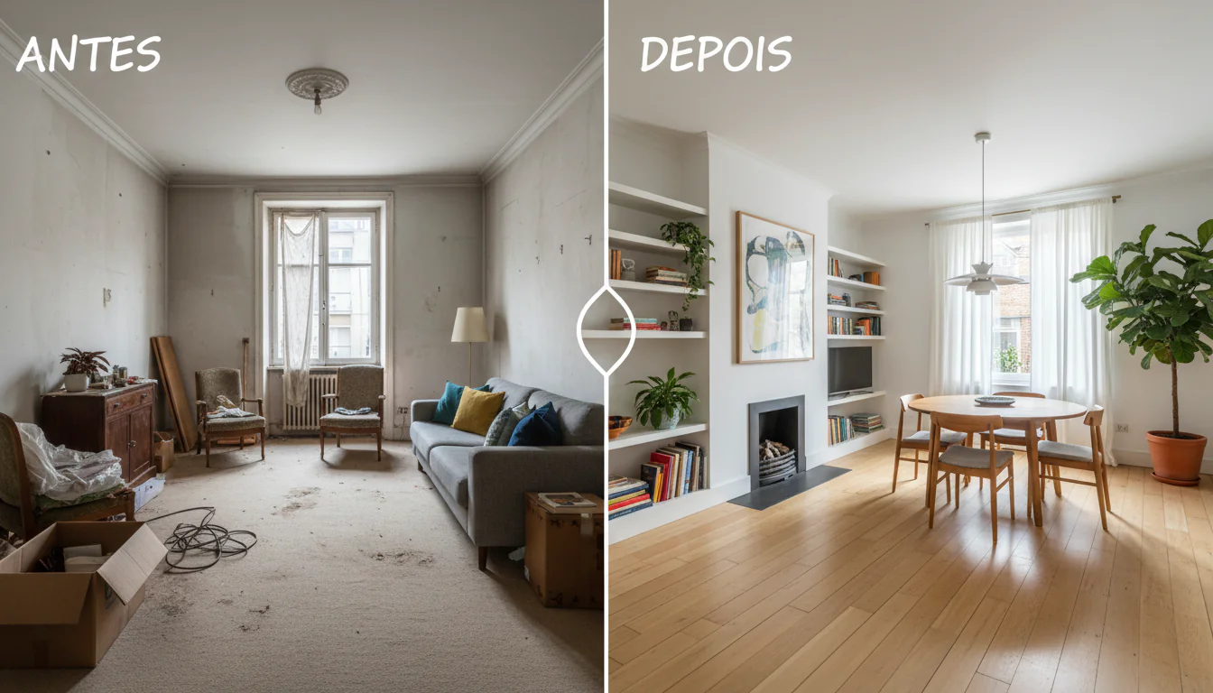 Transformações de ambientes: antes e depois incríveis Transformações de ambientes: antes e depois incríveis