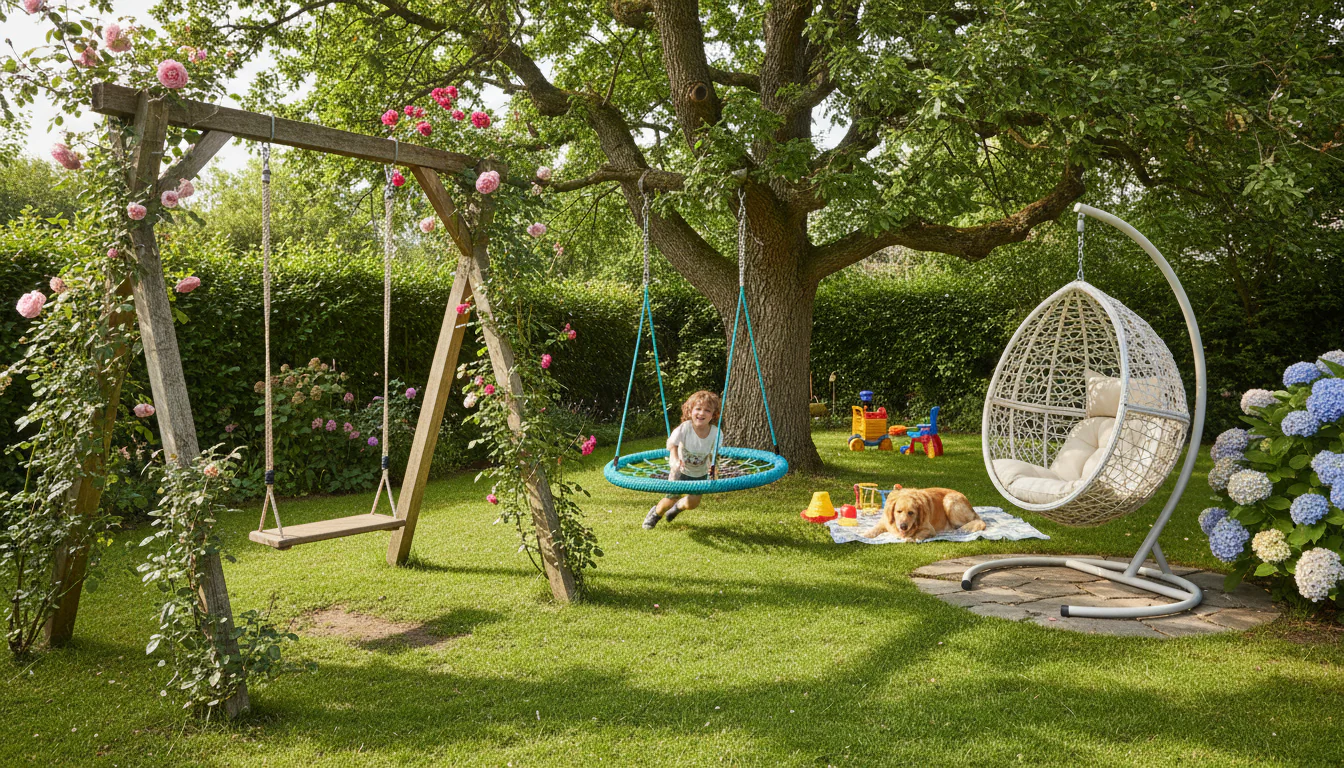 Balanço para jardim: modelos para diversão Balanço para jardim: modelos para diversão