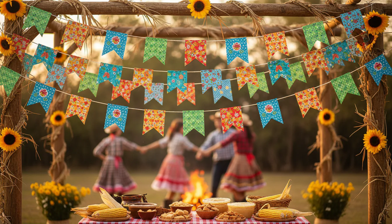 Bandeirinha para Festa Junina: modelos e tutoriais