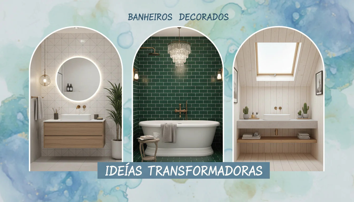 Banheiros decorados: ideias transformadoras