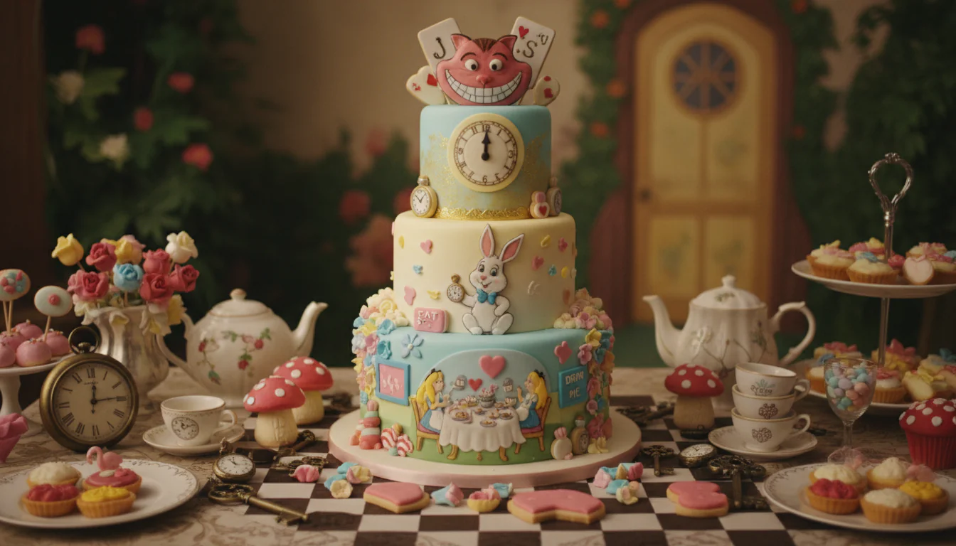 Bolo Alice no País das Maravilhas: ideias doces