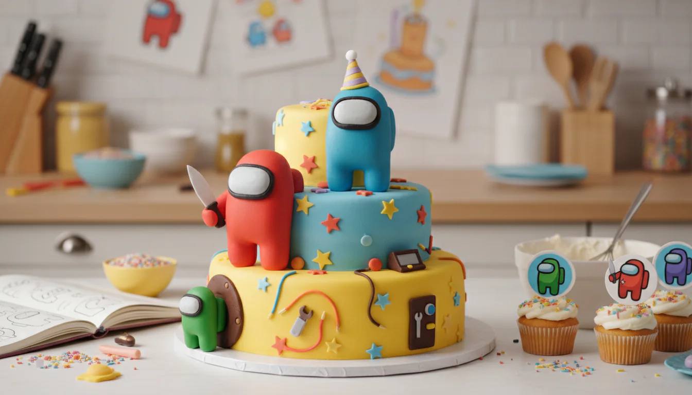 Bolo Among Us: ideias e tutoriais alegres