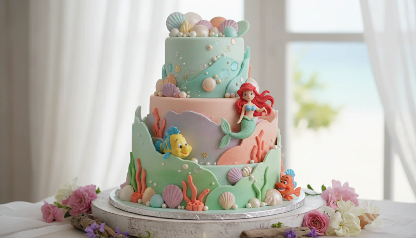 Bolo Ariel: inspirações delicadas e coloridas