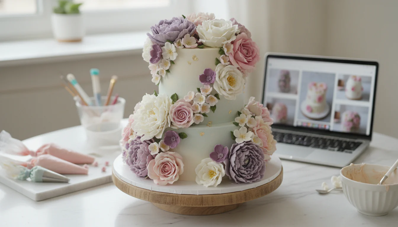 Bolo com flores: modelos lindos e tutoriais