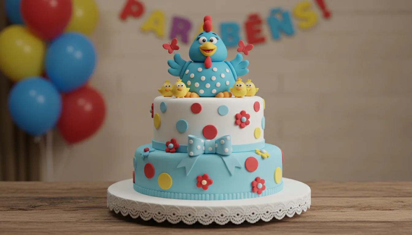 Bolo da Galinha Pintadinha: charme da personagem