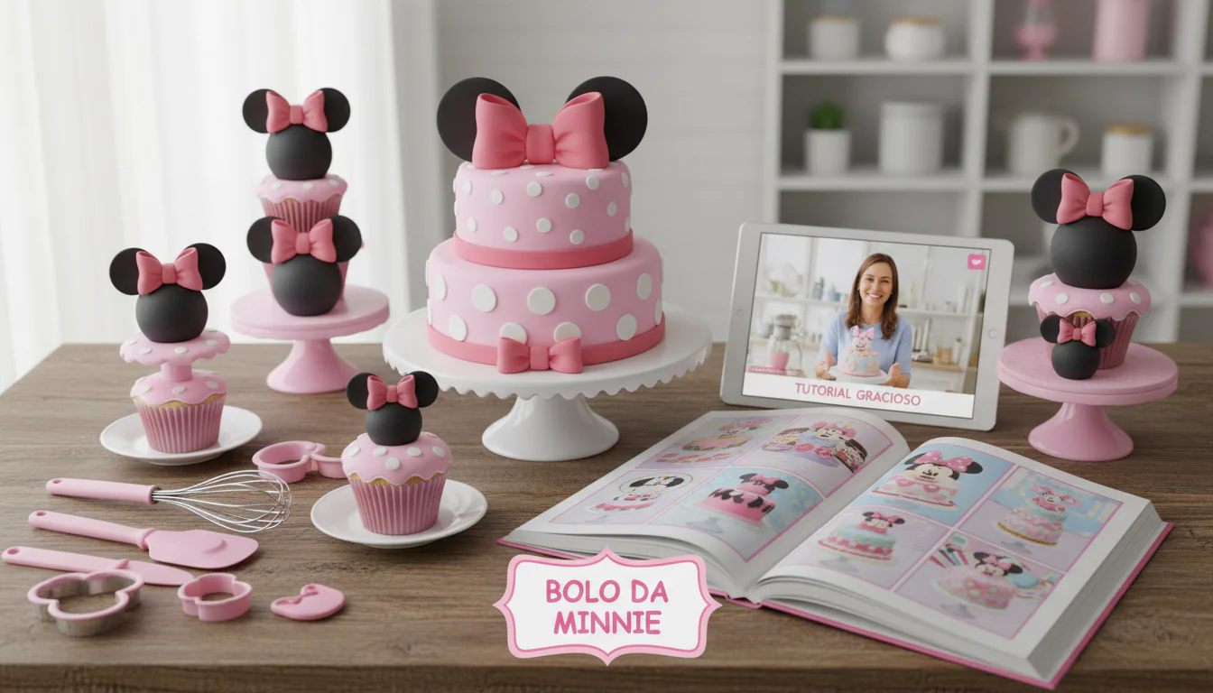 Bolo da Minnie: fotos lindas e tutoriais graciosos