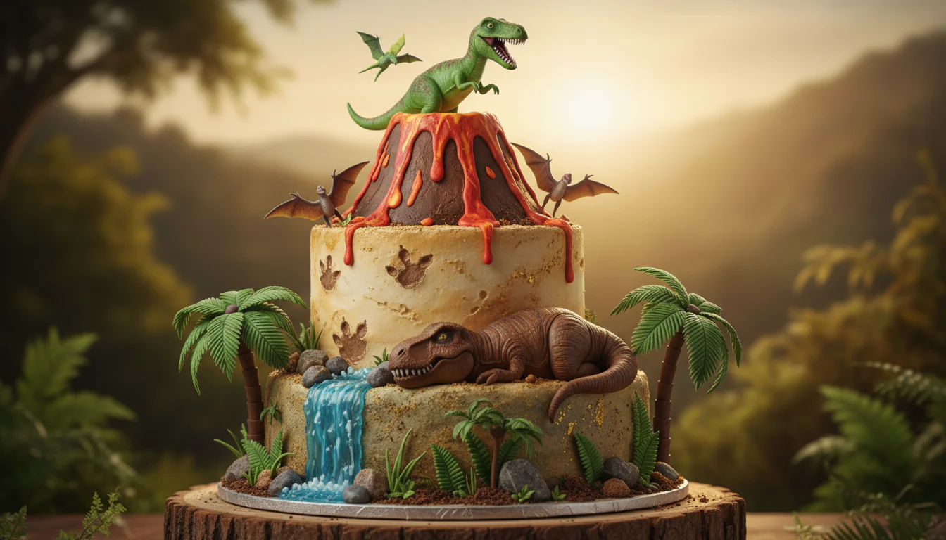 Bolo de dinossauro: modelos criativos e realistas