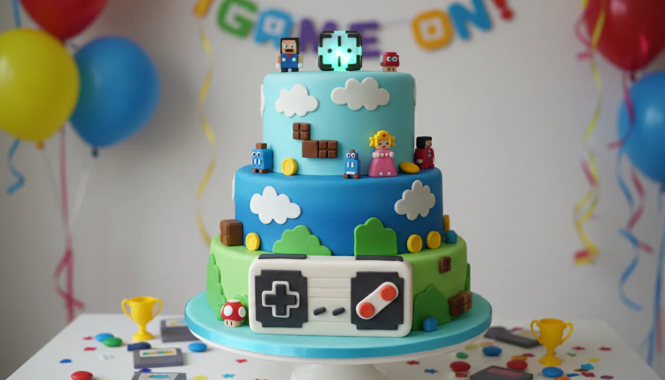 Bolo de videogame: ideias elevam nível da festa
