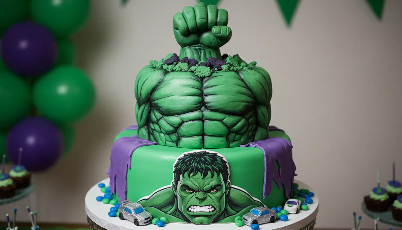 Bolo do Hulk: fotos e bolo poderoso