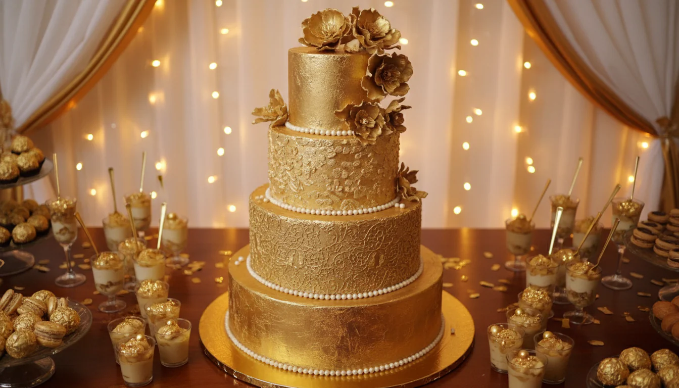 Bolo dourado: inspirações para arrasar na decoração