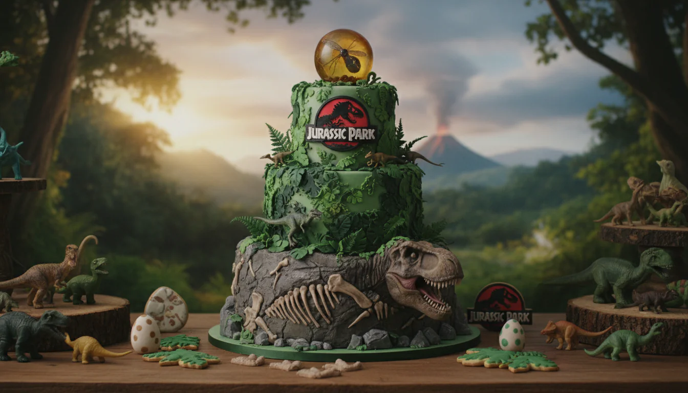 Bolo Jurassic Park: ideias do mundo dos dinossauros