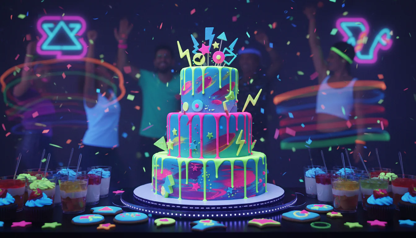 Bolo neon: modelos fantásticos para festa