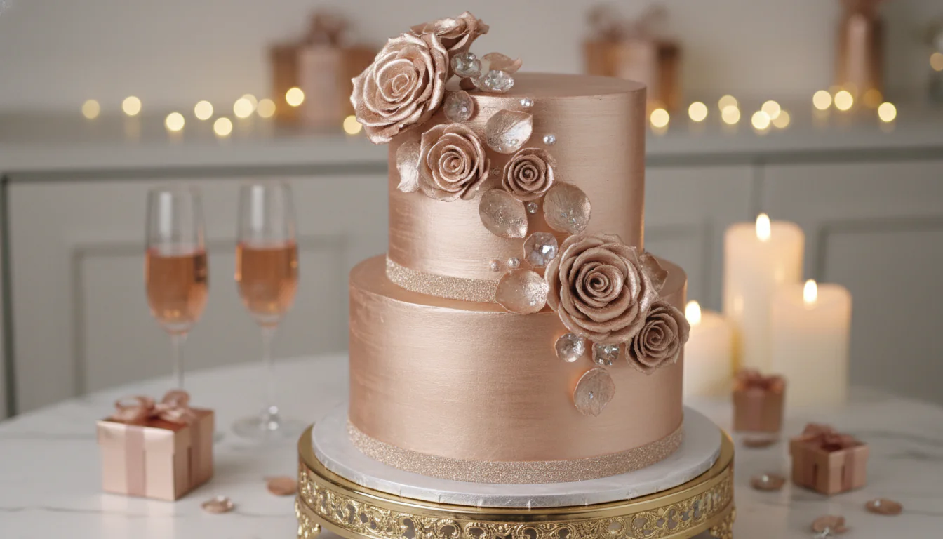 Bolo rose gold: inspirações para festa sofisticada