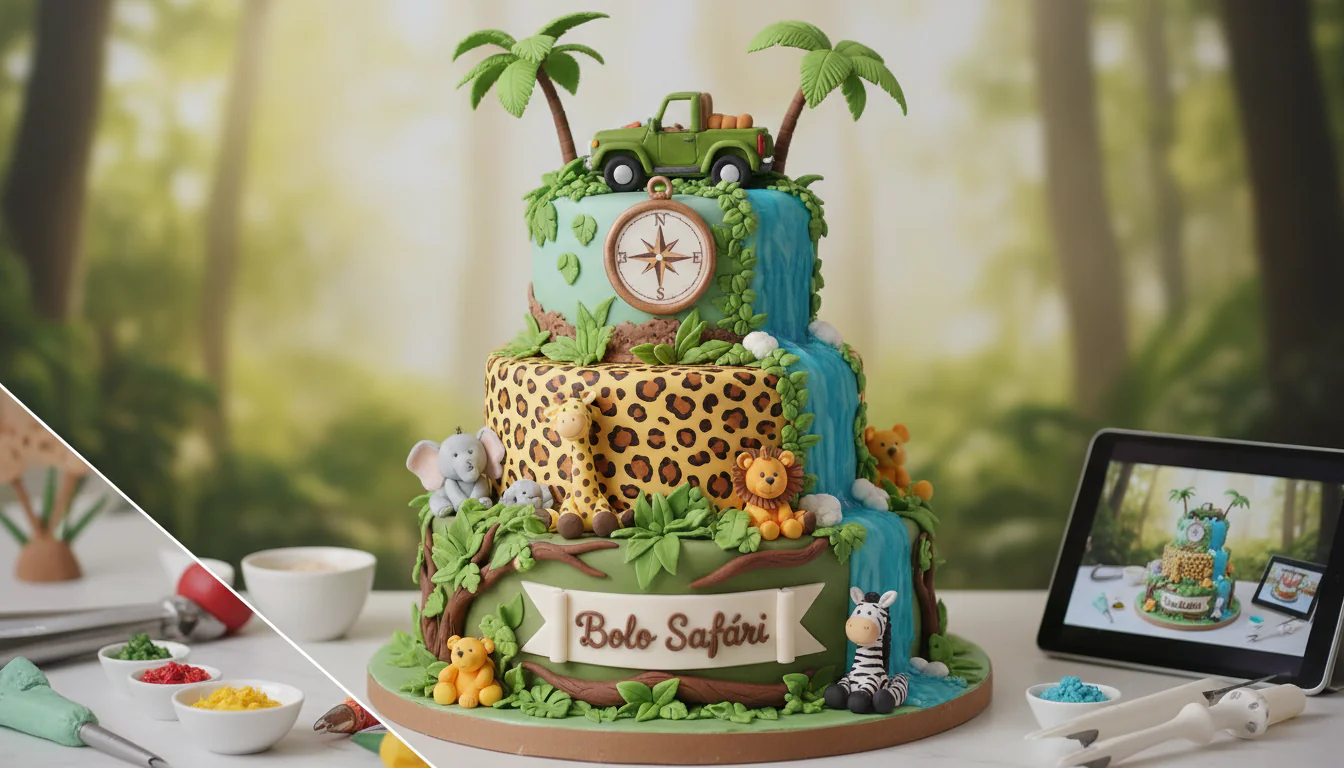 Bolo Safári: fotos incríveis e tutoriais selvagens