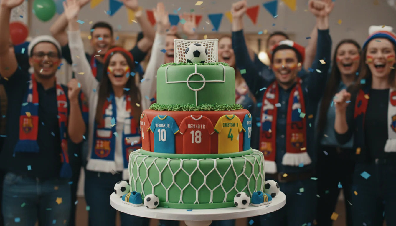 Bolo tema futebol: modelos são alegria da torcida