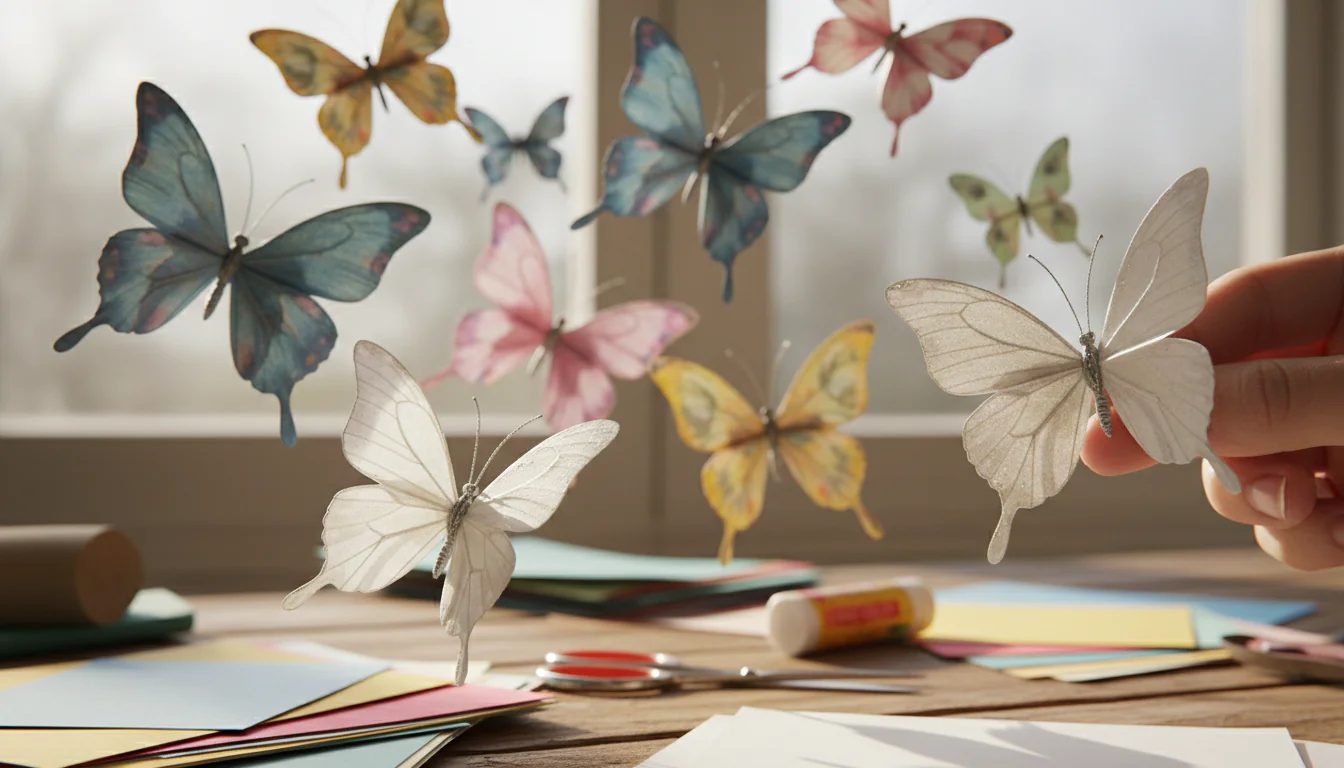 Borboletas de papel: passo a passo e fotos