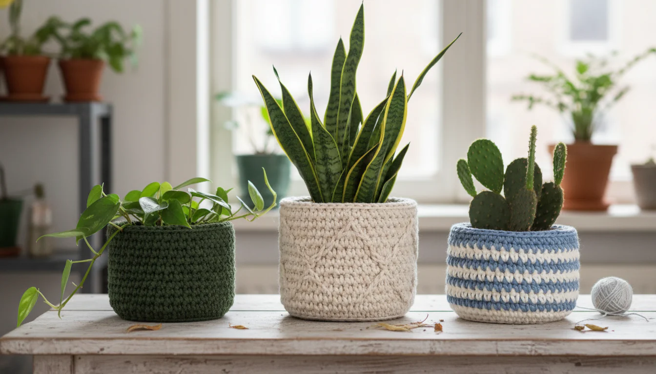 Cachepot de crochê: tutoriais e ideias modernas