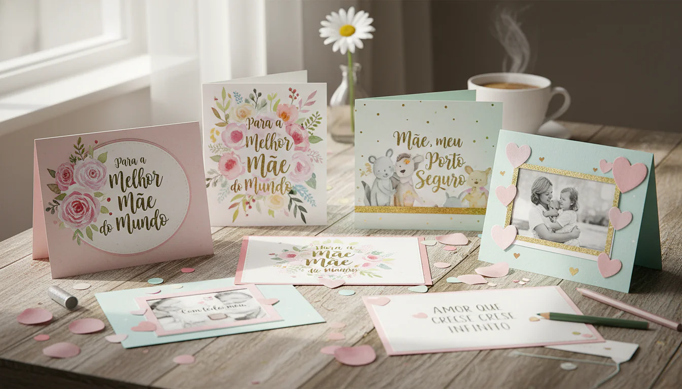 Cartão de Dia das Mães: modelos cheios de amor