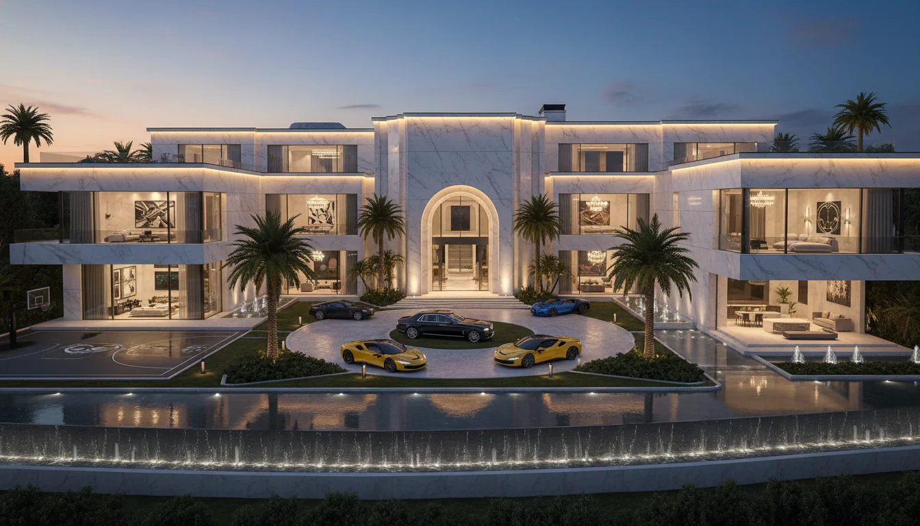 Mansão grandiosa de Drake: ostentação e luxo Mansão grandiosa de Drake: ostentação e luxo