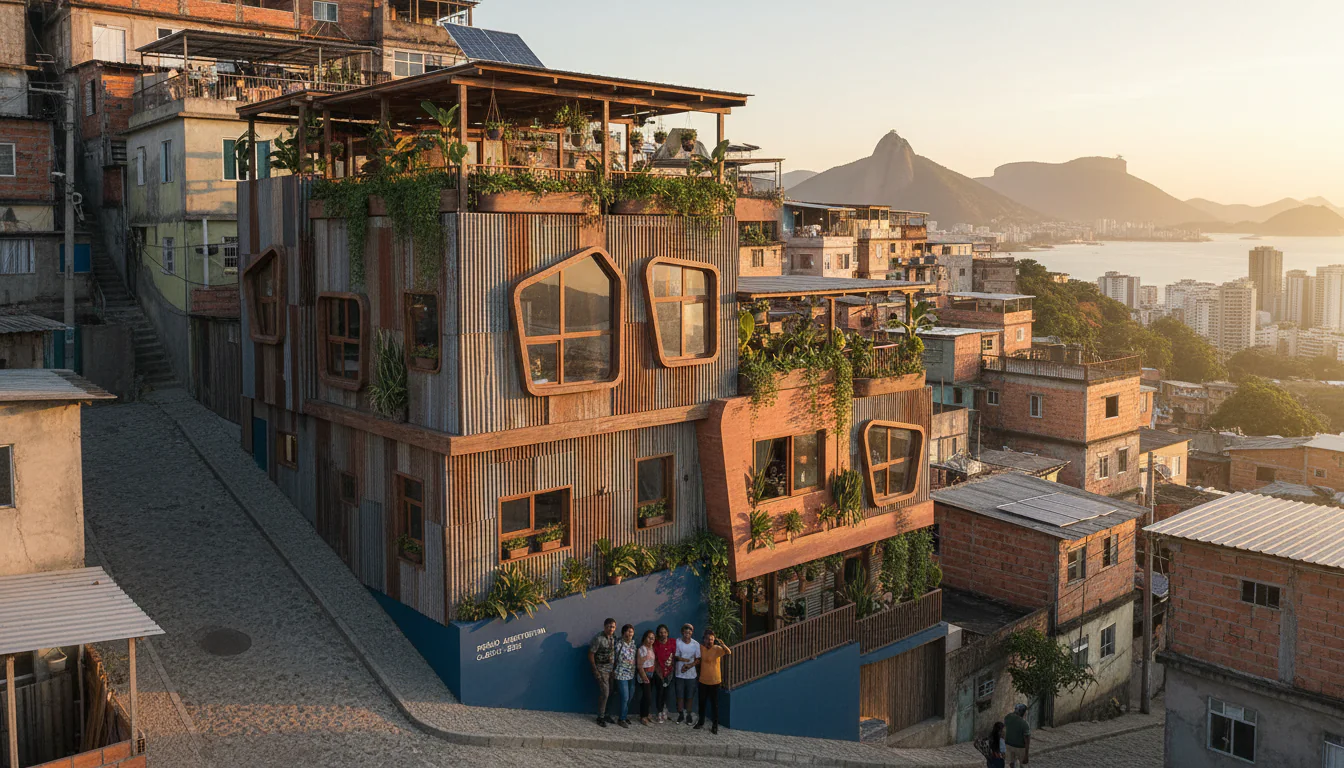 Casa em favela: ganha prêmio mundial de arquitetura