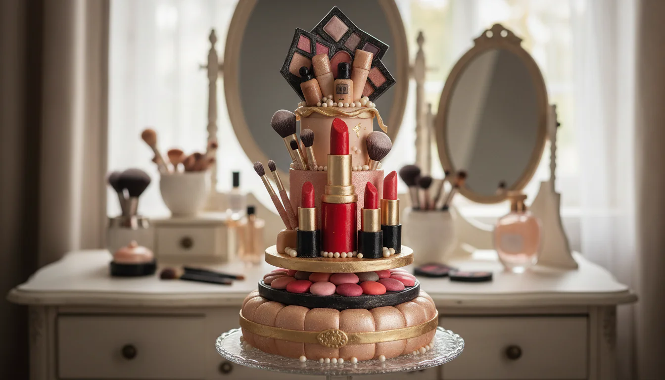 Bolo de maquiagem: inspirações do mundo da beleza Bolo de maquiagem: inspirações do mundo da beleza