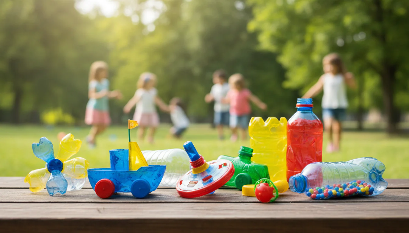 Brinquedos com garrafa PET: itens baratos e divertidos