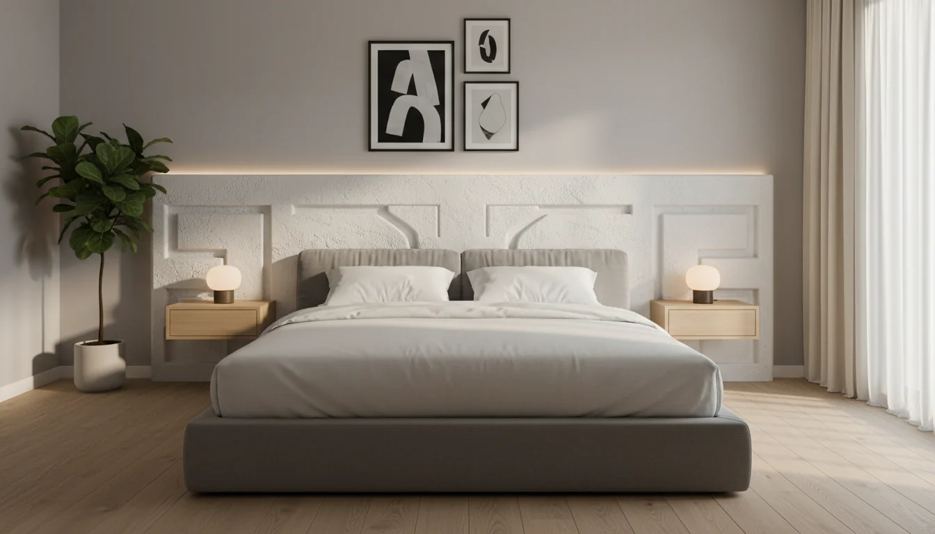 Cabeceira de gesso: fotos e tutoriais Cabeceira de gesso: fotos e tutoriais