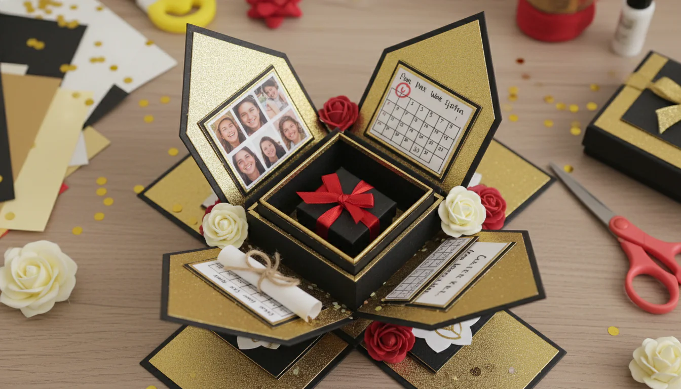 Caixa explosiva: como fazer e ideias presente