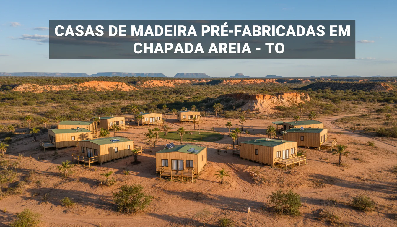 Casas de Madeira Pré-Fabricadas em Chapada de Areia – TO